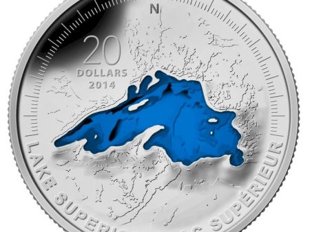 RDC 2014 Canada $20 The Great Lakes: Lake Superior Silver (No Tax) impaired For Cheap