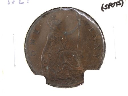 Great Britain 1921 Penny Extra Fine (EF-40) Spots Online now