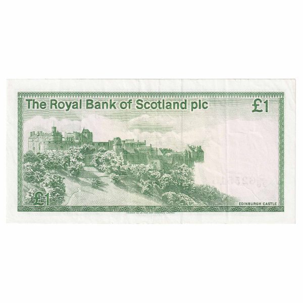 Scotland 1986 Royal Bank of Scotland 1 Pound Note, SC831c, VF-EF For Discount