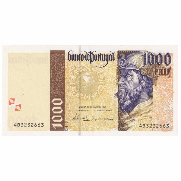 Portugal 1998 1,000 Escudos Note, Pick #188c, UNC Online