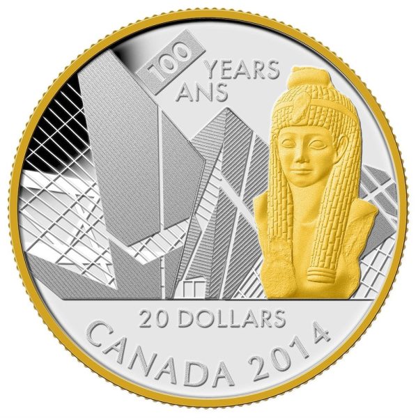 RDC 2014 Canada $20 Centennial of the ROM Fine Silver (No Tax) rips on sleeve Online Hot Sale