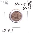 Norway 1916 10 Ore VF-EF (VF-30) Scratched Supply