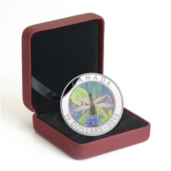 RDC 2015 Canada $10 Dragonfly - Pygmy Snaketail Fine Silver (No Tax) impaired Online Sale