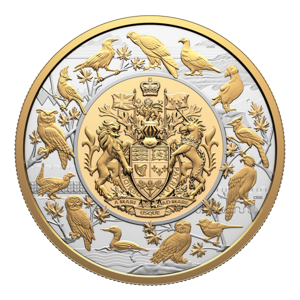 2024 $50 Heraldic Landscape: Birds of Canada Fine Silver (No Tax) Hot on Sale