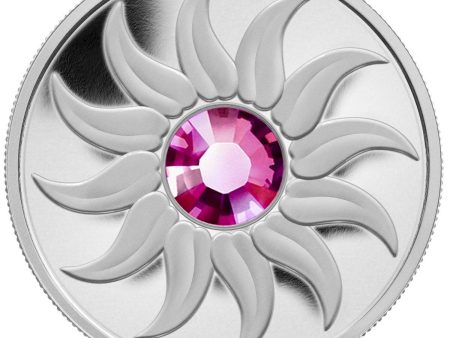 RDC 2011 Canada $3 Birthstone Collection - October (Tourmaline) Fine Silver (impaired) For Sale