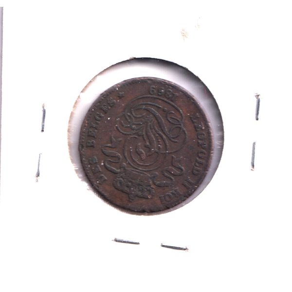 Belgium 1869 2 Centimes VF-EF (VF-30) impaired Hot on Sale