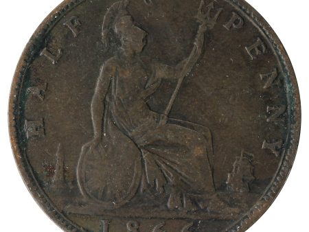 Great Britain 1866 1 2 Penny Fine (F-12) Online Hot Sale