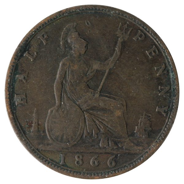 Great Britain 1866 1 2 Penny Fine (F-12) Online Hot Sale