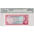 Eastern Caribbean States Note, 1965 1 Dollar, Pick #13b, Legacy Certified GUNC-65 PPQ Online now