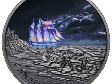 RDC 2022 $50 Canadian Ghost Ship Fine Silver Coin (No Tax) Small Scuff on outer box For Sale