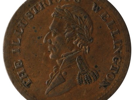 WE-10A2 1816 Wellington Waterloo Half Penny Token AU-UNC (AU-55) $ Online now