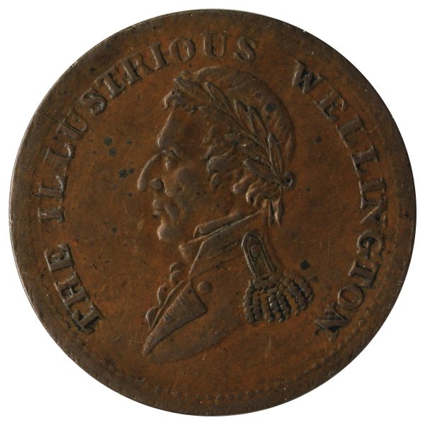 WE-10A2 1816 Wellington Waterloo Half Penny Token AU-UNC (AU-55) $ Online now