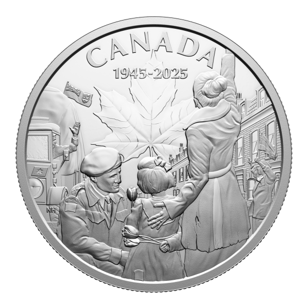 2025 Canada $20 80th Anniversary of the End of WWII in Europe Fine Silver (No Tax) on Sale