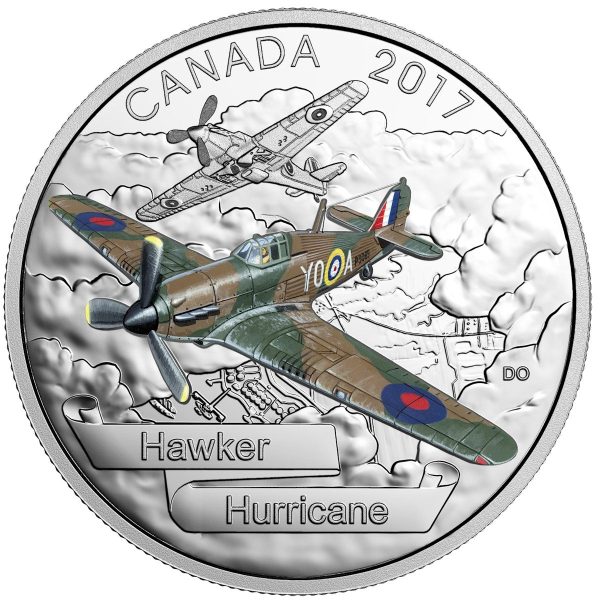 RDC 2017 Canada $20 Aircraft of WWII - Hawker Hurricane Silver (No Tax) Issues For Sale