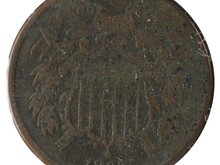 1865 USA 2 Cents Fine (F-12) Scratched, Cleaned or Impaired Online