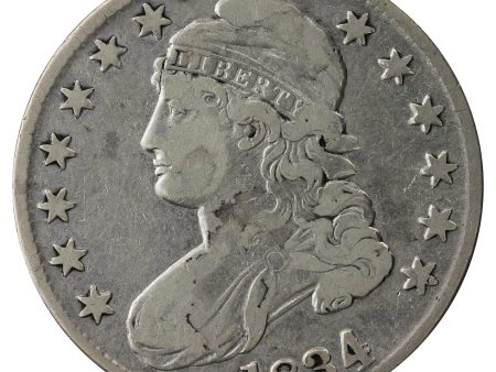 1834 Large Date, Small Letters USA Half Dollar F-VF (F-15) $ For Cheap