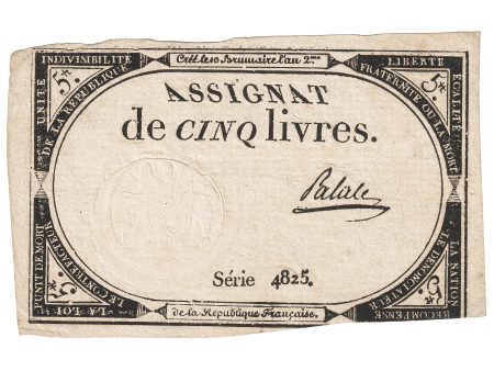 France 1793 5 Livres Note, Pick #76, VF-EF For Cheap