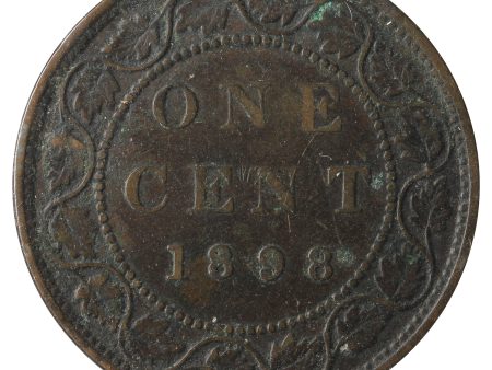 1898H Canada 1-Cent Very Fine (VF-20) Scratched, Cleaned or Impaired. Online Hot Sale