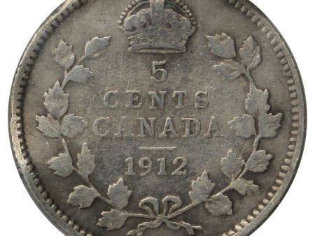 1912 Canada 5-Cents Good (G-4) Scratched, Cleaned or Impaired. Hot on Sale