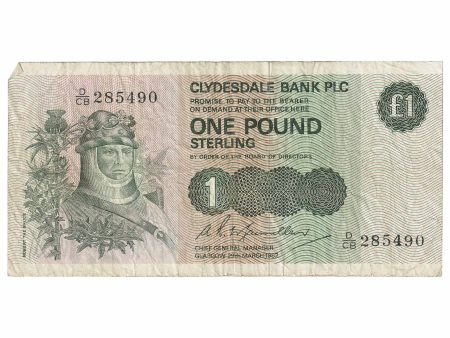 Scotland 1982 Clydesdale Bank 1 Pound Note, VF Online Hot Sale