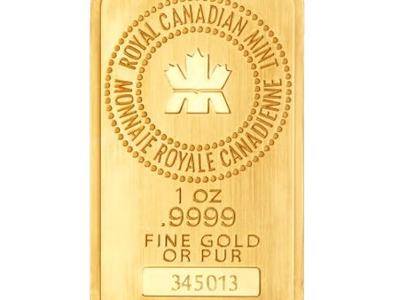 (LPO) Royal Canadian Mint 1oz. Fine Gold Bar (Tax Exempt). Unsealed. NO Credit Card, PayPal on Sale