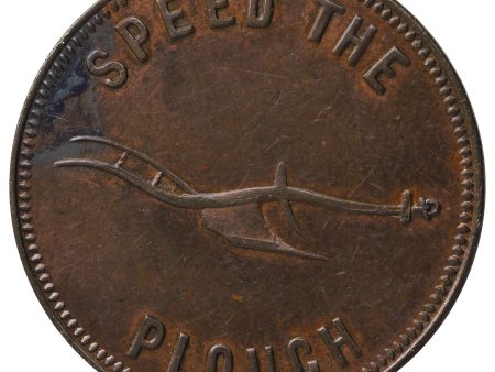 PE-5A (1859) PEI Speed the Plough, Success to the Fisheries Token AU-UNC (AU-55) $ Supply