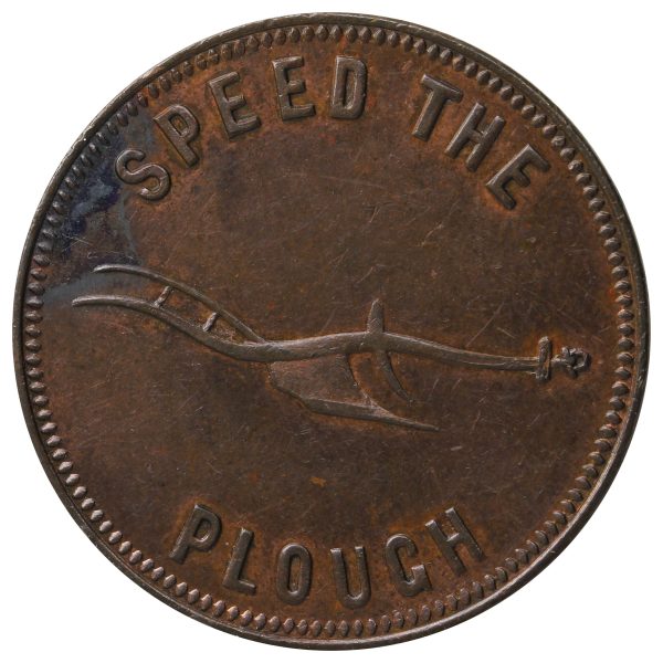 PE-5A (1859) PEI Speed the Plough, Success to the Fisheries Token AU-UNC (AU-55) $ Supply