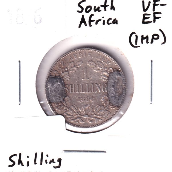 South Africa 1896 1 Shilling VF-EF (VF-30) Impaired Supply