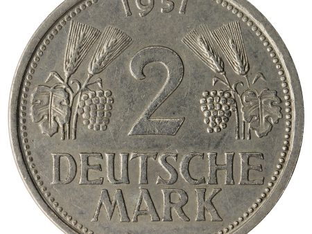 German Federal Republic 1951J 2 Marks Very Fine (VF-20) Cheap