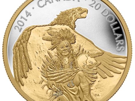 RDC 2014 Canada $20 Nanaboozhoo & the Thunderbird Gold Plated (No Tax) Scratched For Cheap