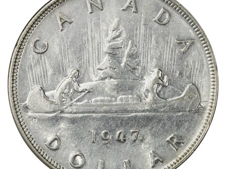 1947 2x HP Maple Leaf Canada Dollar VF-EF (VF-30) $ Online Hot Sale