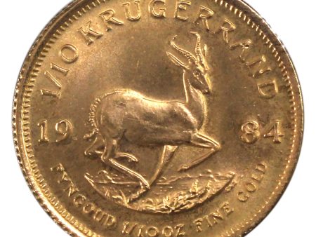 South Africa 1984 1 10oz. Gold Krugerrand Uncirculated (MS-60) Hot on Sale