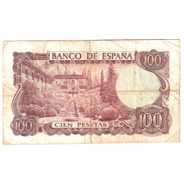 Spain 1970 100 Pesetas Note, Pick #152a, VF (Stains, holes, or tears) Online Sale