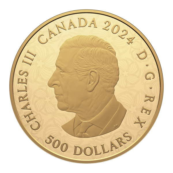 2024 Canada $500 Purely Brilliant 5oz Pure Gold Coin Online Sale