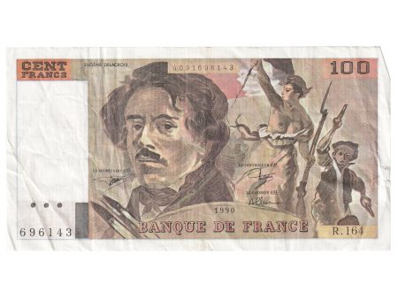 France 1990 100 Francs Note, Pick #154d, VF Discount