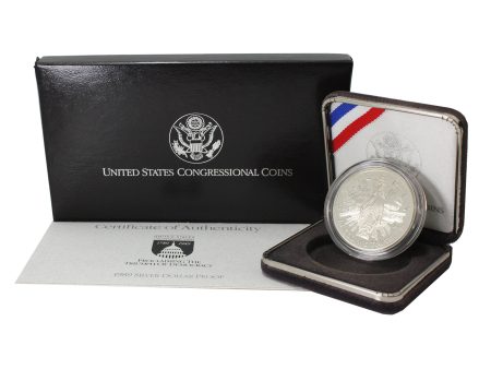 1989 S USA Congressional Coins .90 Silver Proof Dollar in Case (Toned) For Sale