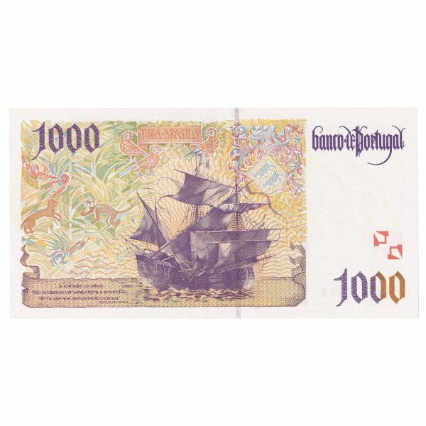 Portugal 1998 1,000 Escudos Note, Pick #188c, UNC Online