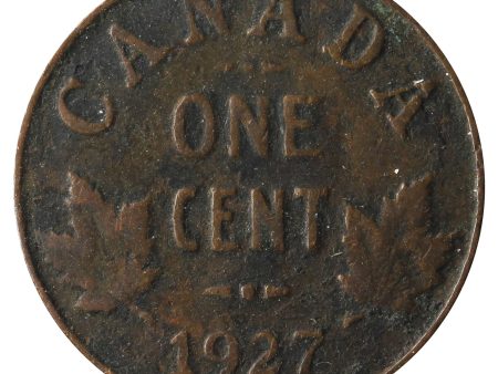 1927 Canada 1-Cent Fine (F-12) Scratched, cleaned, or impaired Discount