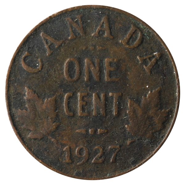 1927 Canada 1-Cent Fine (F-12) Scratched, cleaned, or impaired Discount