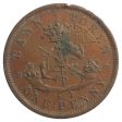 PC-6B5 1852 Upper Canada Penny Bank Token Almost Uncirculated (AU-50) Corrosion Online