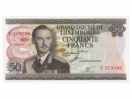 Luxembourg 1972 50 Franc Note, Pick #55a, UNC Supply