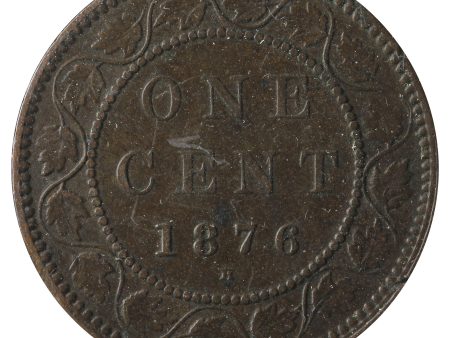 1876H Canada 1-Cent VF-EF (VF-30) Scratched, Cleaned or Impaired. Supply