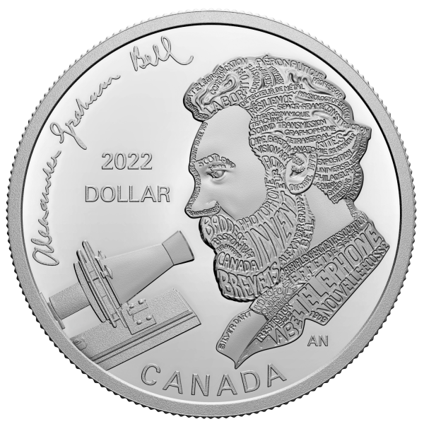 RDC 2022 Canada $1 Alexander Graham Bell: Great Inventor Proof Silver (No Tax) scratched capsule Sale