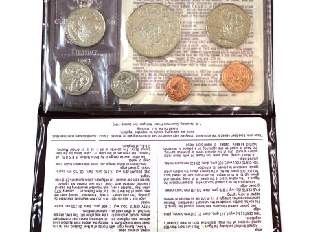 1983 New Zealand 50th Anniversary of Coinage Uncirculated 7-Coin Set For Discount