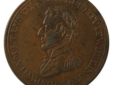 WE-11A2 Wellington Cuidad Rodrigo Badajoz Salamanca Half Penny Token Almost UNC (AU-50) $ Online now