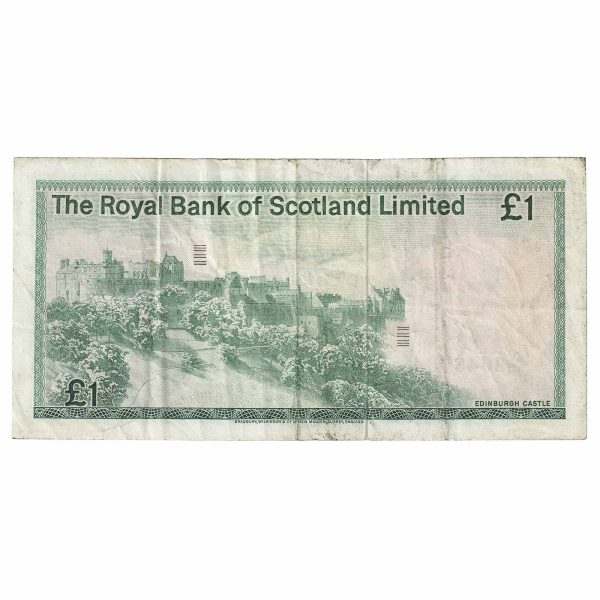 Scotland 1972 Royal Bank of Scotland 1 Pound Note, SC815, VF Fashion