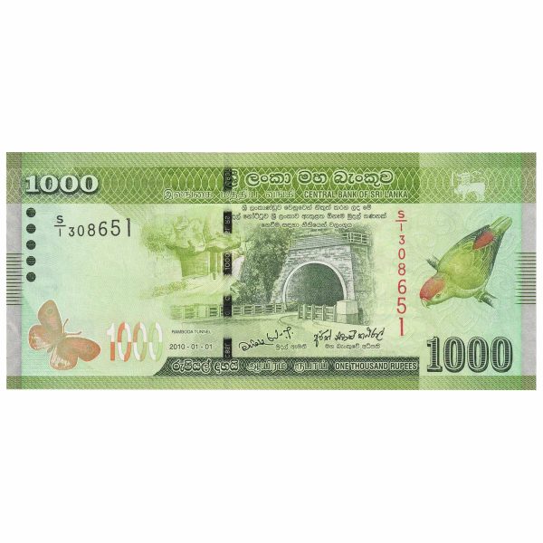 Sri Lanka 2010 1000 Rupee Note, Pick #127a, UNC Supply