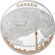 RDC 2011 Canada $25 Toronto City Map 2oz. Gold Plated Silver (No Tax) impaired Cheap