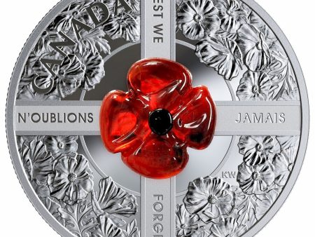 RDC 2019 Canada $20 Lest We Forget Fine Silver Coin (worn sleeve) Sale