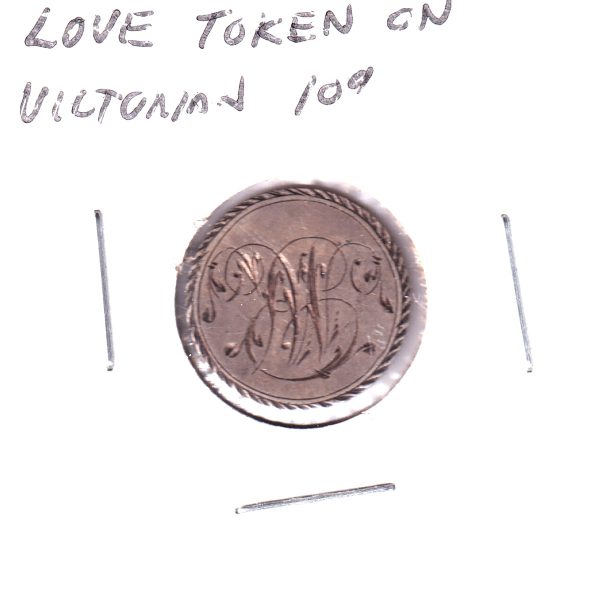 Love Token on Victorian Canada 10-cents - Initial W or M Cheap